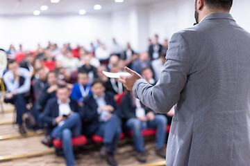 Image showing businessman giving presentations at conference room