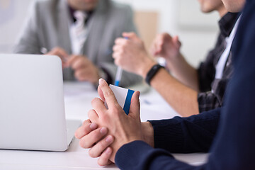 Image showing Startup Business Team On Meeting at office