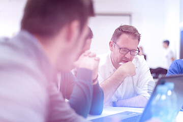 Image showing Startup Business Team On Meeting at office