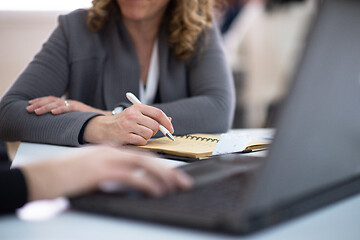 Image showing Startup Business Team On Meeting at office