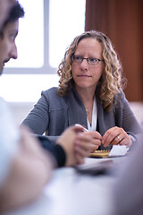 Image showing Startup Business Team On Meeting at office