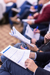 Image showing business people taking notes