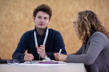 Image showing Startup Business Team On Meeting at office