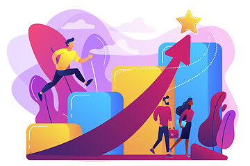 Image showing Career growth concept vector illustration.