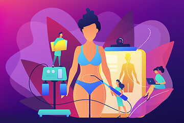 Image showing Liposuction concept vector illustration.