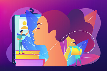 Image showing Rhinoplasty concept vector illustration.