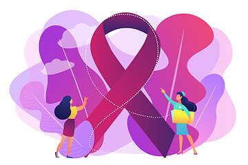 Image showing Breast cancer concept vector illustration.