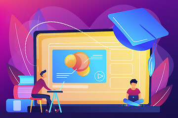 Image showing Online education platform concept vector illustration.