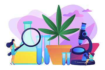 Image showing Marihuana products innovation concept vector illustration.