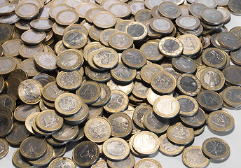 Image showing lots of euro coins