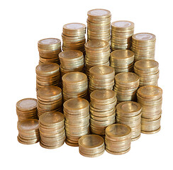 Image showing lots of euro coins