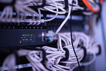 Image showing optical cables connected to the main server