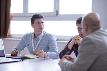 Image showing Startup Business Team On Meeting at office