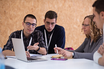 Image showing Startup Business Team On Meeting at office