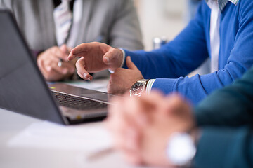 Image showing Startup Business Team On Meeting at office