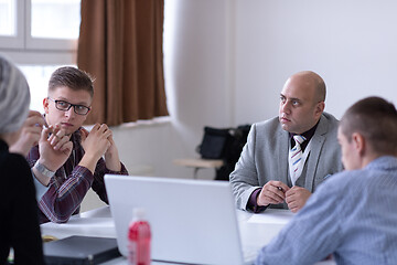 Image showing Startup Business Team On Meeting at office