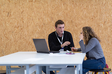 Image showing Startup Business Team On Meeting at office