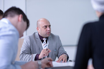 Image showing Startup Business Team On Meeting at office