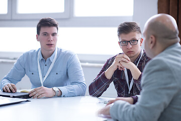 Image showing Startup Business Team On Meeting at office