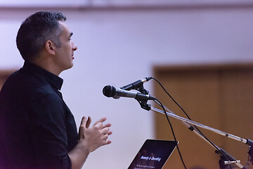 Image showing businessman giving presentations at conference room