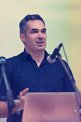 Image showing businessman giving presentations at conference room