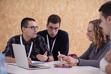 Image showing Startup Business Team On Meeting at office