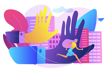 Image showing Sexual harassment concept vector illustration.