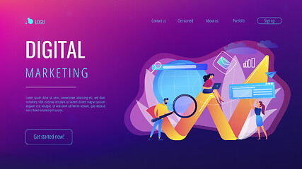 Image showing Digital marketing concept landing page.