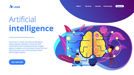 Image showing Artificial intelligence concept landing page.