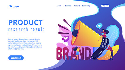 Image showing Brand awareness concept landing page.