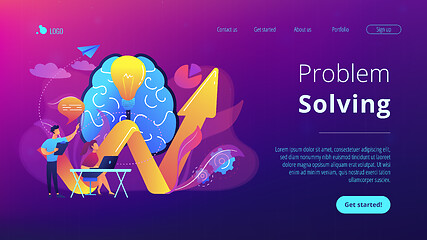 Image showing Innovative solution concept landing page.