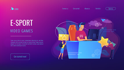 Image showing E-sport concept landing page.