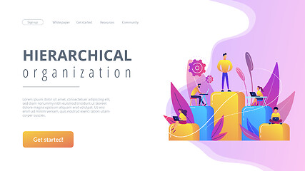 Image showing Business hierarchy concept landing page.