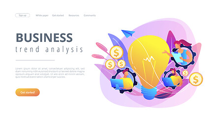 Image showing Business trend analysis concept landing page.