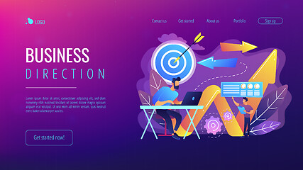 Image showing Business direction concept landing page.