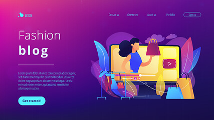 Image showing Fashion blog concept landing page.