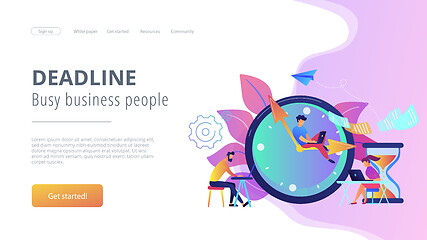 Image showing Deadline concept landing page.