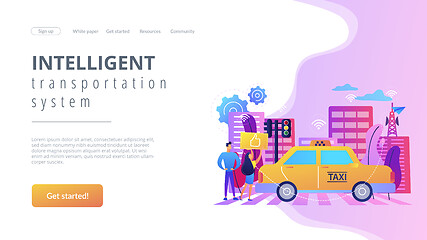 Image showing Intelligent transportation system concept landing page.