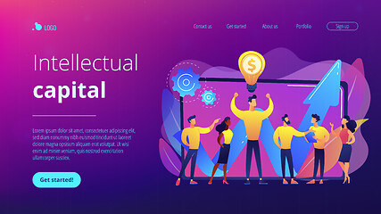 Image showing Intellectual capital concept landing page.