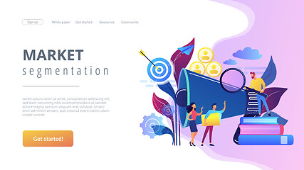 Image showing Target group concept landing page.