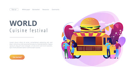 Image showing Food festival concept landing page.