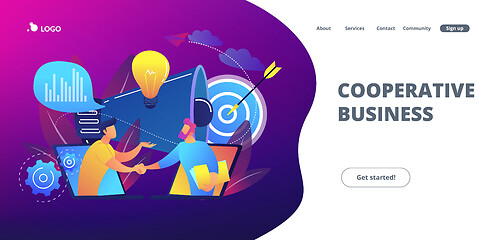 Image showing Collaboration concept landing page.