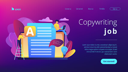 Image showing Copywriting concept landing page.