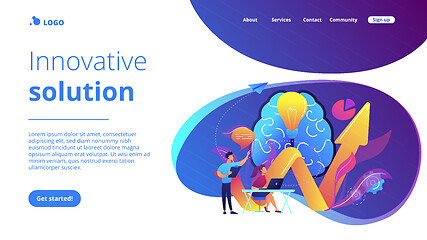 Image showing Innovative solution concept landing page.