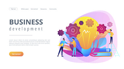 Image showing Business idea concept landing page.