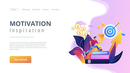 Image showing Motivation concept landing page.