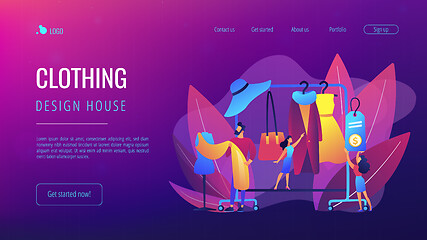 Image showing Fashion house concept landing page.