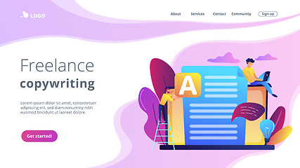 Image showing Copywriting concept landing page.