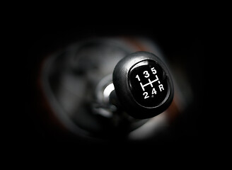 Image showing Car gearstick