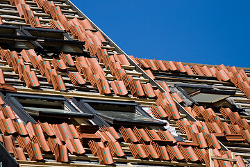 Image showing Roof repair or construction work